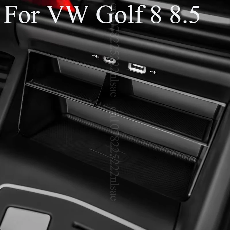 ل VW Golf 8 8.5 صندوق تخزين التحكم المركزي صينية تنظيم السيارة صندوق القفازات غير القابل للانزلاق إدراج لملحقات Volkswagen الداخلية