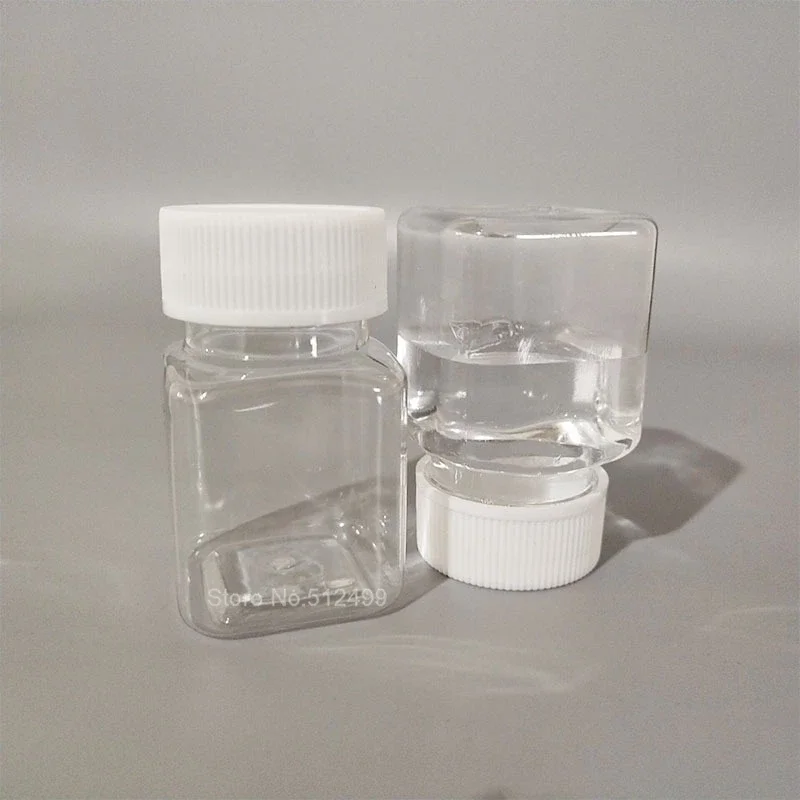 Stock Of 100ml Square Bottle Thickened Plastic Bottle Sub-Bottle Large Transparent Bottle Sample Packaging Bottling