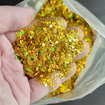 106 barev Velkoobchodní 1KG šestiúhelníkové holografické robustní třpytivé tipy na nehty, objemové třpytivé práškové vločky, třpytivé třpytky, pryskyřice, krystal 12 nejlepší prodej třpytky 1kg - №3