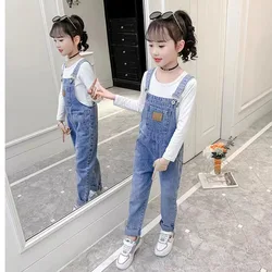 Teen Girls Boys Denim Bib Overalls Children Fashion Kids Suspenders trousers Kids Clothing High quality Kids wear Clothes Gifts