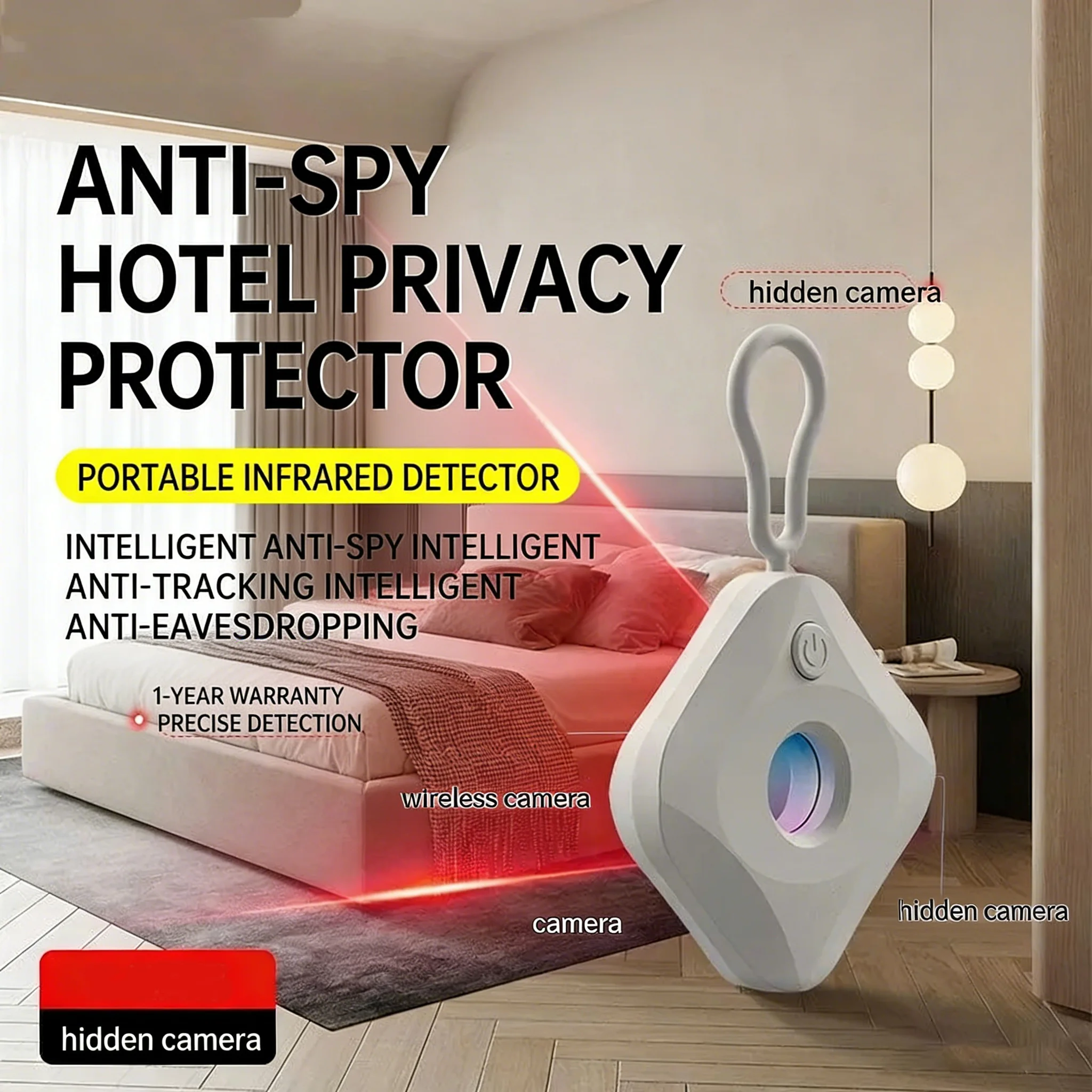 Wireless Portable Infrared Cameras Finder Security Protection Anti-Peeping Hidden Devices Cameras Bug Detector Anti Spy Detector