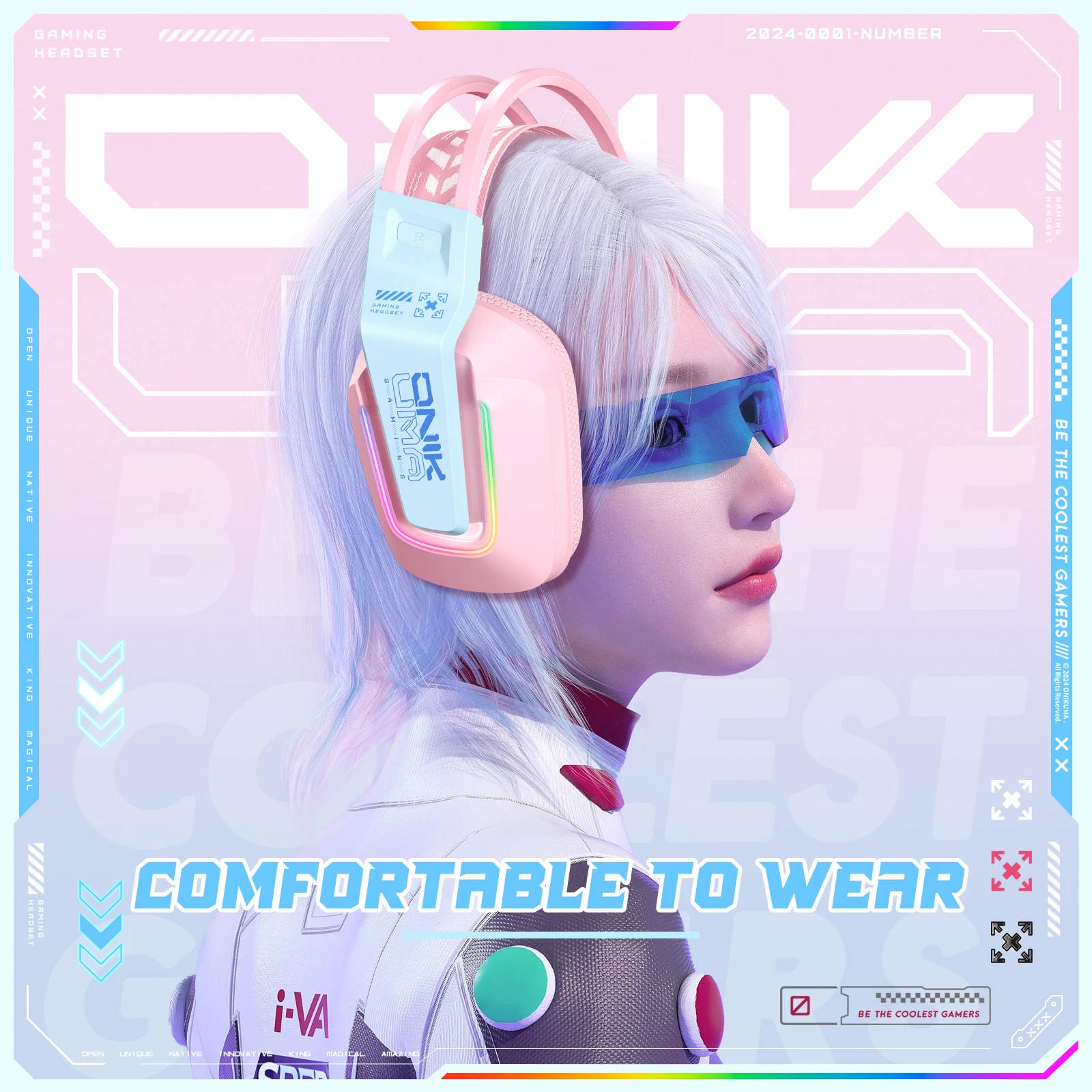 ONIKUMA-auriculares X13 con cable, cascos con micrófono, sonido envolvente, Cancelación por cable, sobre la oreja, para PC, portátil, juegos