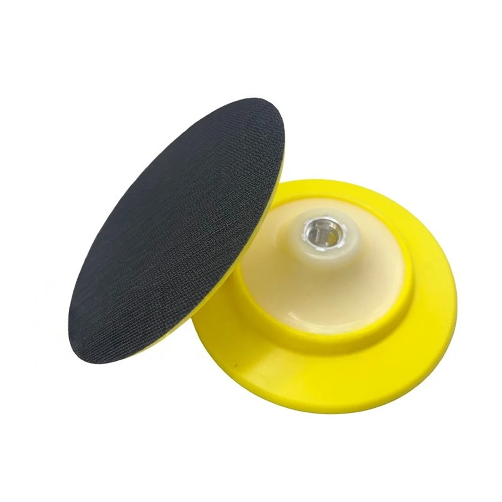 5 6 6.5 Inch Yellow PU Backing Pad With For M14 Thread For Angle Grinder Polishing Sanding Disc Tool Accessories