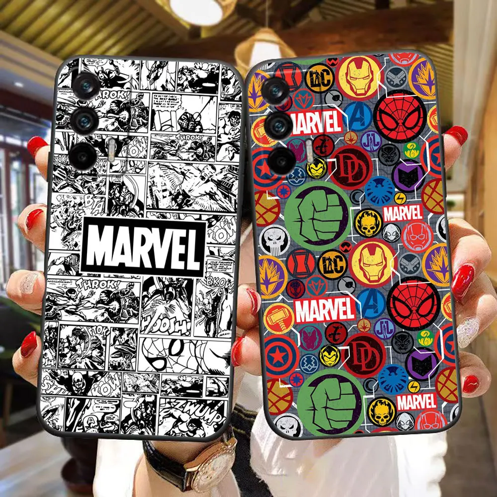 

The Avengers Marvel Logo Phone Case For Realme GT 2 Master Neo 2 NARZO 50 50I X50 C65 C35 C30 C21 C21Y C20 C15 Case Funda Cover