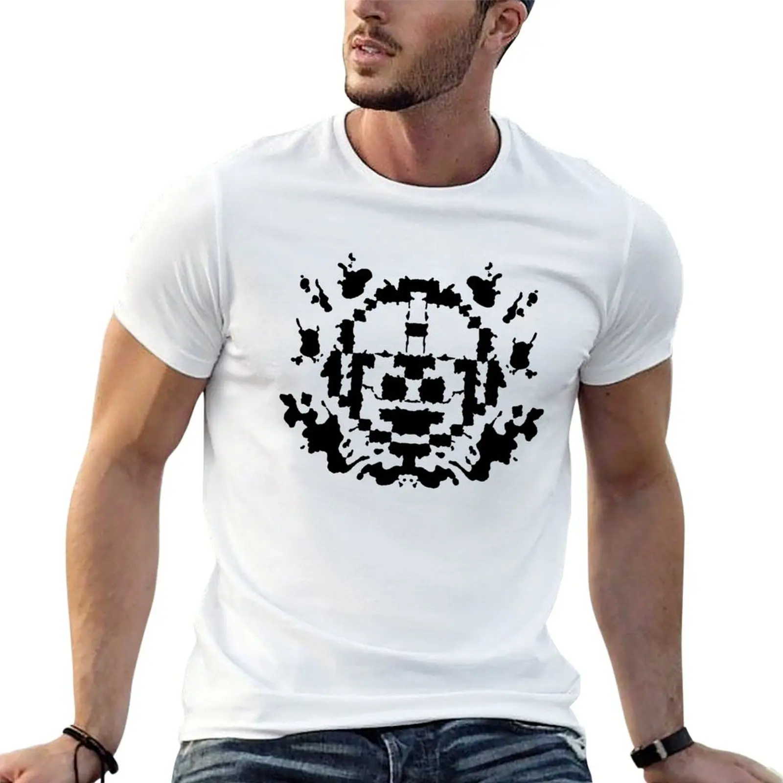 8 Bit Ink Blot - MegaMan T-Shirt Personalized t-shirt anime mens t shirts