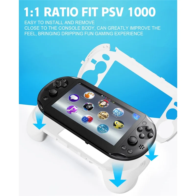 【تخفيضات سريعة】لـ PSV 1000 PS VITA 1000 PSV1000 L2 R2 غطاء حماية لجهاز التحكم بمقبض اليد - أبيض