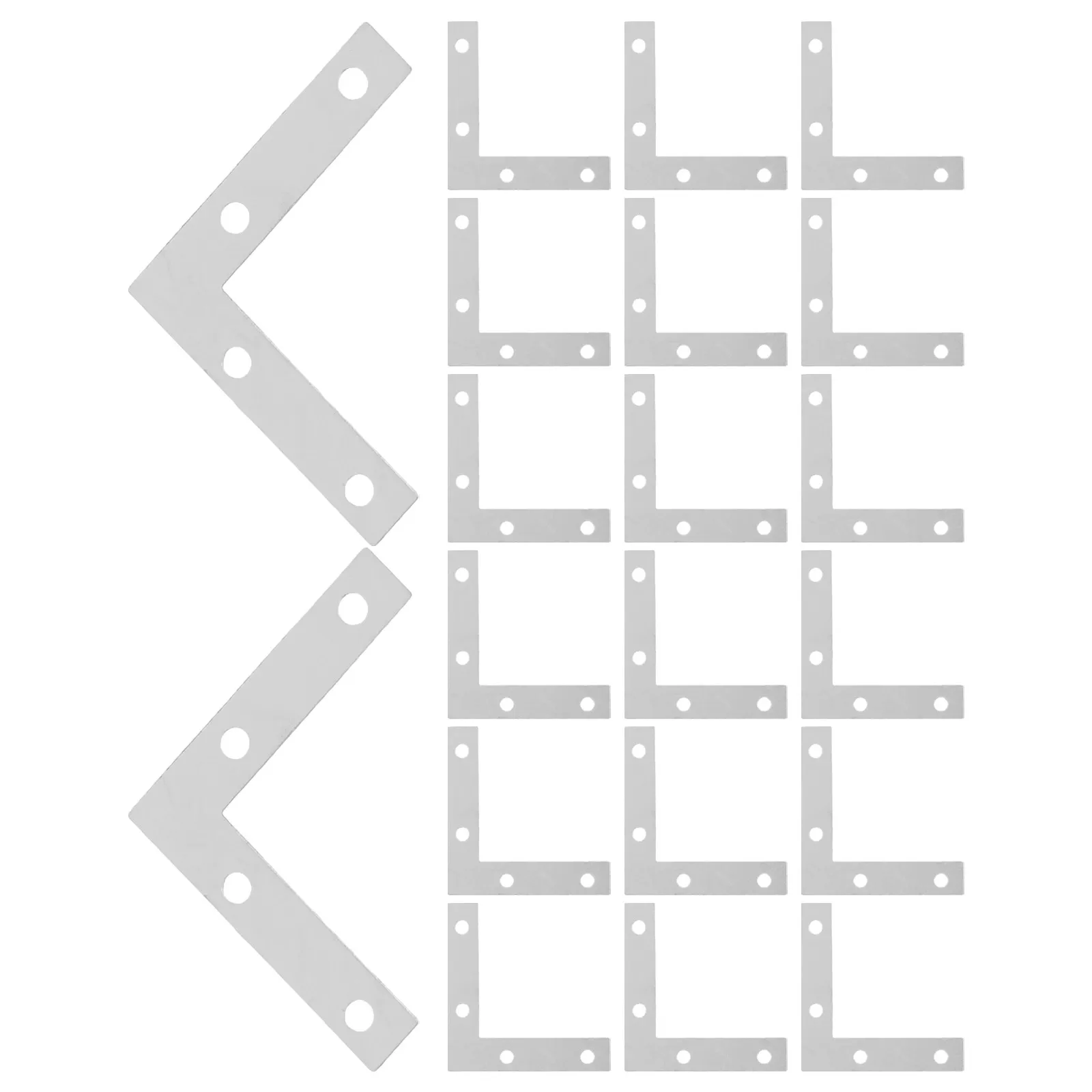 100Pcs L Shape Corner Braces Wood Frames Flat Iron 90 Degree Metal Corner Brackets Picture Frame Corners Strong Fixing