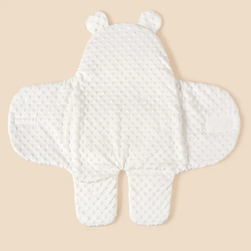 Minky Neugeborenen-Schlafsack Wickel decken beruhigt und verdickt Baumwoll-Baby-Anti-Schreck-Wickel decken für Baby 0-12m