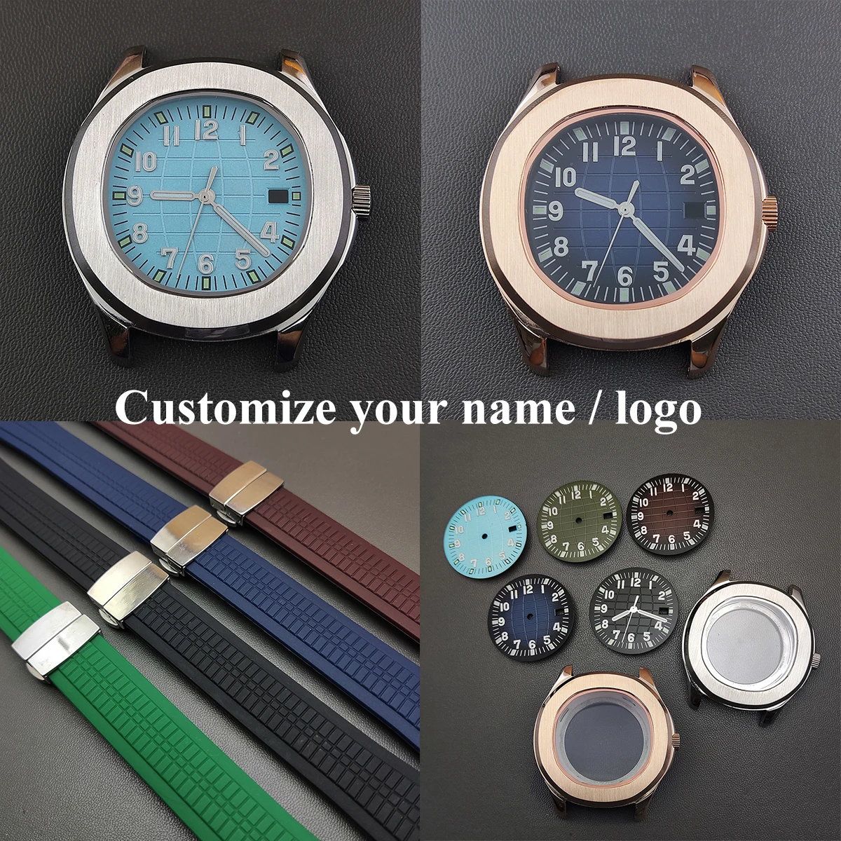 

NH35 NH36 Case 41mm Sapphire Glass Case nh35 Luminous Dial Hands nh36 Miyota8215 nh35 Sports Watch Accessories Parts