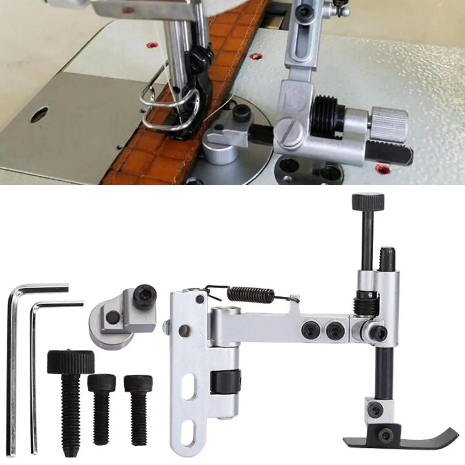 DIY Mending Machine Equipment Suspended Edge Guide with Bracket for Pfaff 1245 1246 1525 335 Sewing