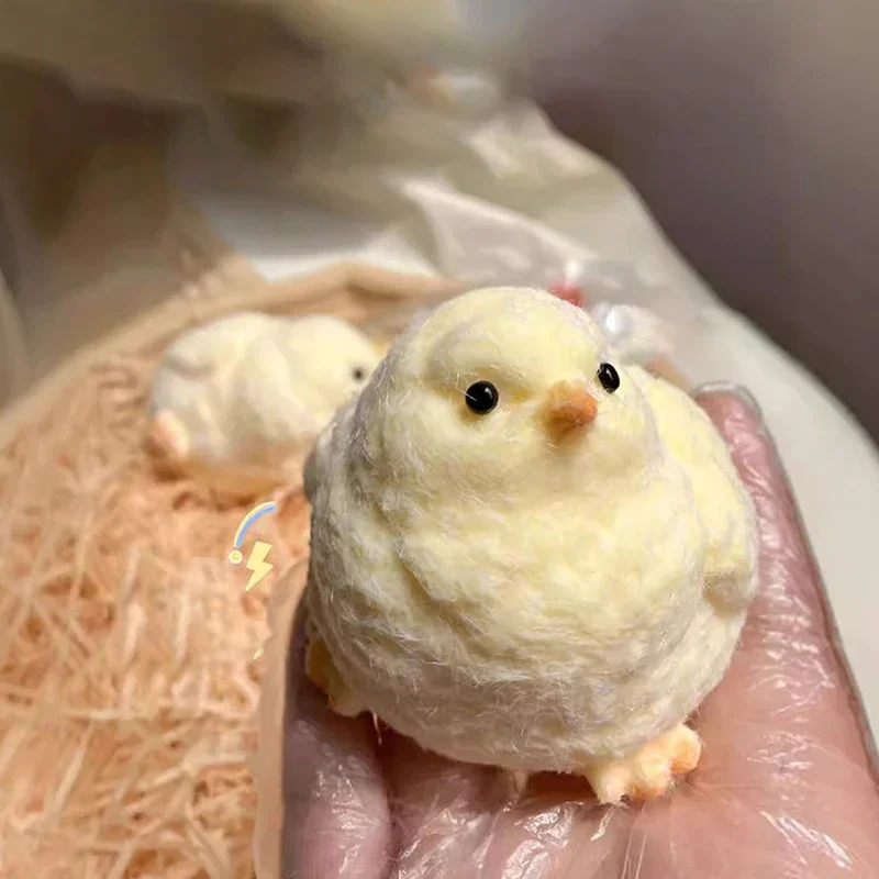 1 unidad de juguete en miniatura para aliviar el estrés, juguete para apretar de rebote lento, TPR pegajoso, Mini polluelo blando para aliviar el estrés, nuevo juguete antiestrés para regalos de chico