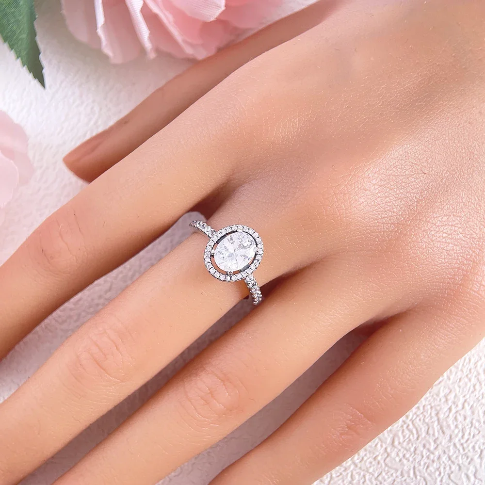Nuevo anillo de Plata de Ley 925 con circonita redonda, anillos de  diamantes de imitación bonitos y brillantes para mujer, joyería fina,  regalos de boda, fiesta a juego / Joyería fina, image size:1000x1000