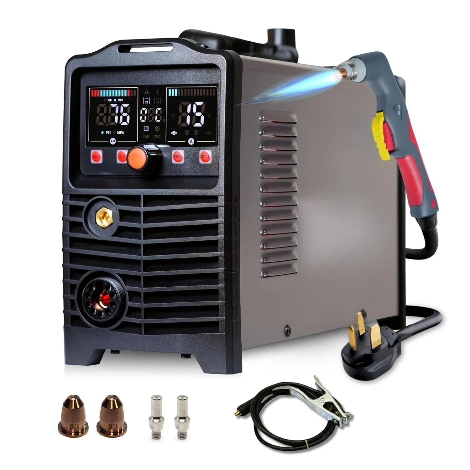 قاطع بلازما بقوس تجريبي غير يعمل باللمس من ZZW، تمكين قطع السحب، قطع نظيف 3/4 بوصة 19 مم، قطع قطع قطع 1 بوصة 25 مم، معدن تشغيل قوس غير HF