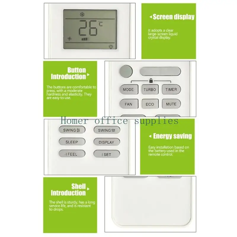 K43B User Friendly Remote Controller for GYKQ-52 Air Conditioning Multiple Model Strong Transmission