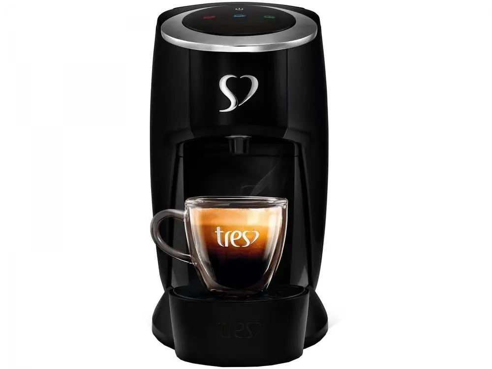 Cafeteira Espresso TRES Touch Preta 3 Corações - 220V