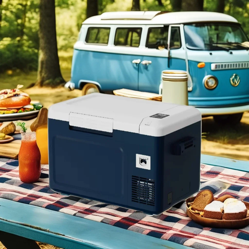 Outdoor Portable Car Refrigerator and Mini Fridge  220V 12v and Camping Electric Cooler Box Car Refrigerator Mini Fridge