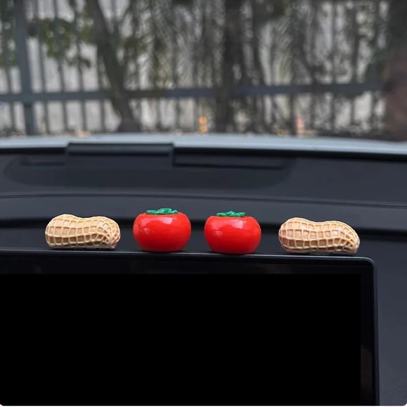 Lovely Stylish Car Interior Decor, Cartoon Pattern Ornament for Dashboard and Rearview Mirror with Positive Words