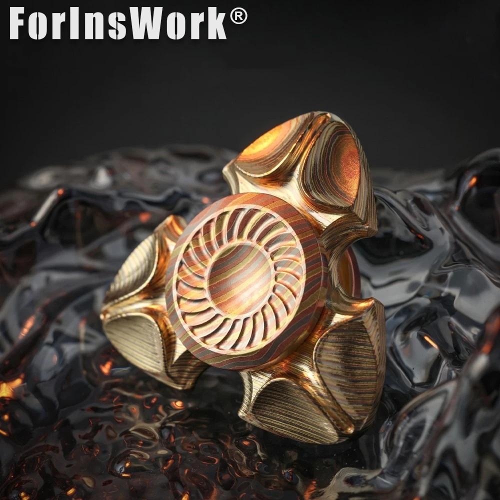 CHIMAGO Sumeru Mokume Fidget Spinner Anti Stress Hand Spinner EDC Focus Toy Relief Anxiety Portable Rotate Gyroscope Pocket Gift