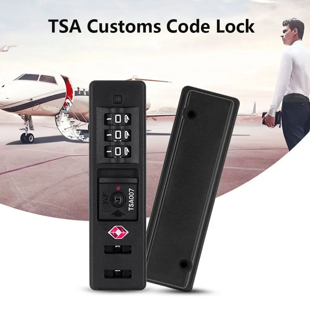 High Security Small Padlock Portable Padlock with Steel Cable TSA Customs Lock Smart Combination Lock Customs Code Lock