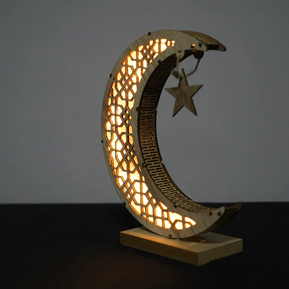 

Wooden Decorative Small Night Light Decorative Night Light Moon Design LED Lights Bedroom Home Party Festival