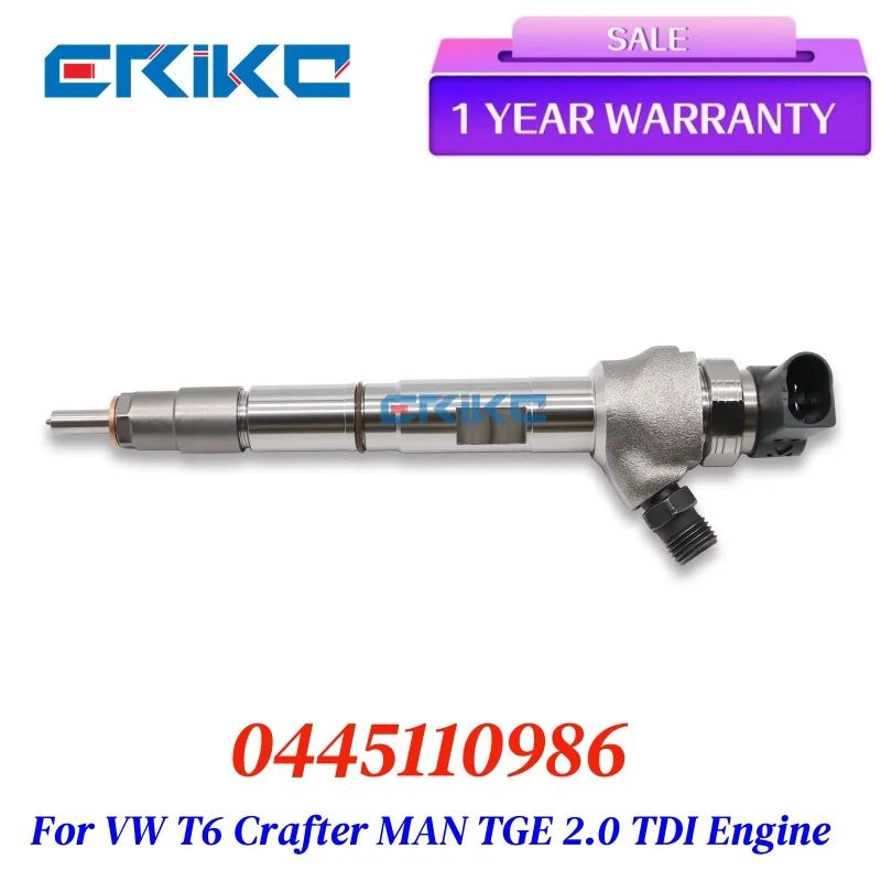 

Форсунка Common Rail 0 445 110 986, распылительная форсунка дизельного топлива 0445110986 04L130277BE для двигателя VW T6 Crafter MAN TGE 2,0 TDI