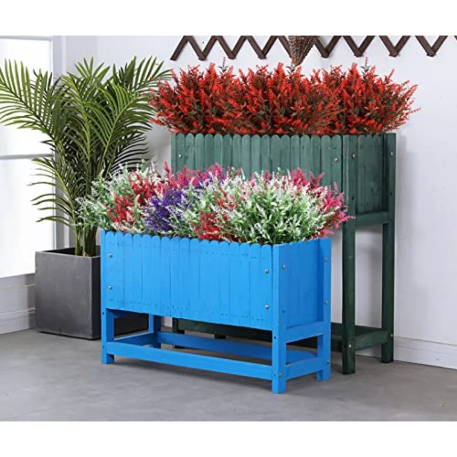 Spring Fall Decoration, Artificial Fake Outdoor Plants Flowers 36Pc Faux Fall Flowers for Planter UV Resistant Plastic ery for
