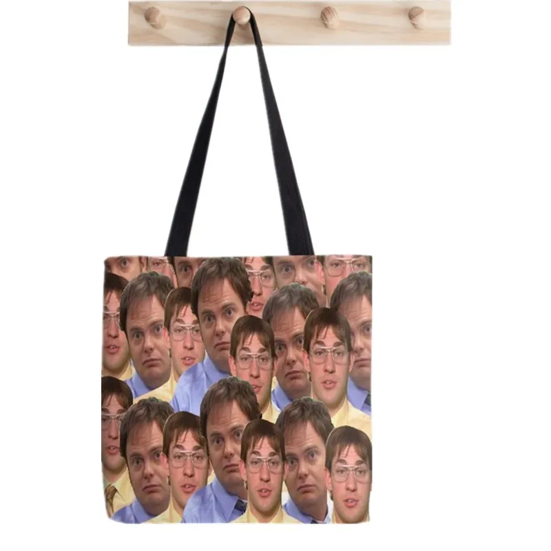 Women Shopper bag The office tv show Michael Scott Collage Bag Harajuku Canvas Shopper Bag girl handbag Tote Shoulder Lady Bag