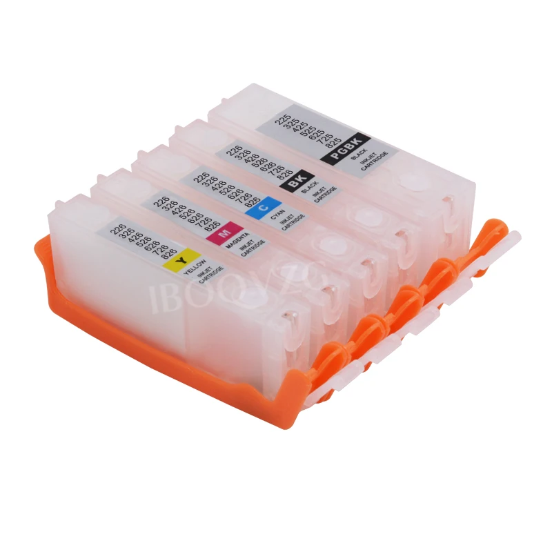 IBOQVZG PGI525 PGI 525 CLI 526 Refillable Ink Cartridges With ARC Chips For Canon PIXMA IP4850 IX6550 MG5150 MG5250 MG6150