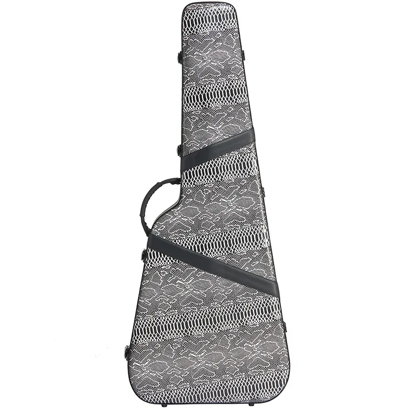 Shaped fiberglass electric , anti-drop bag, snakeskin pattern leather, personalized trend piano case, double shoulders.