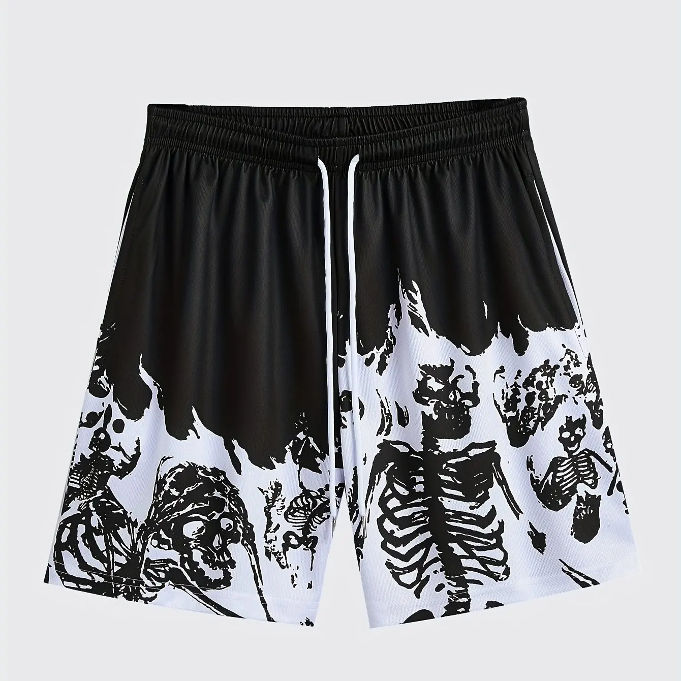 

Новые мужские спортивные шорты 2026 года с 3D-принтом "Skull Invasion", оверсайз, сетчатые, для уличной моды и повседневного спорта