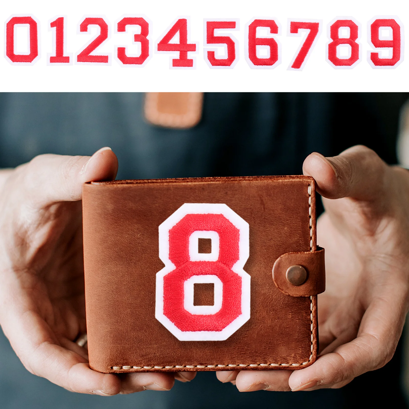 2Sets Resistant Number Stickers for T-Shirts Football Shirts Sports Gear DIY Iron on Washable Patches Decals