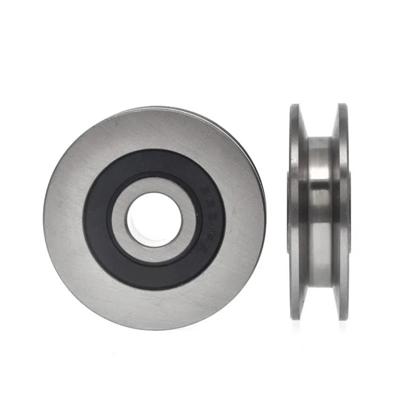 1Pc 12x50x13mm 6301RS Trapezoidal groove wheel flat groove roller bearing steel wheel rail wheel H groove wheel guide wheel