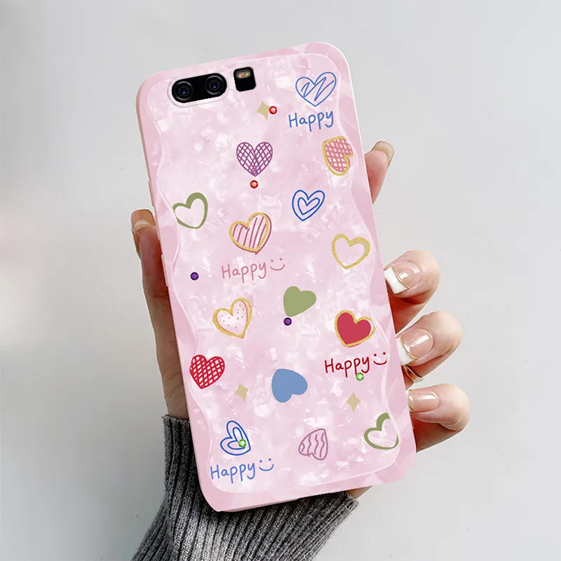 Huawei P10,P10,P10 Lite,P10 Plus,かわいい,猫,漫画,子犬,犬用のソフトTPUケース