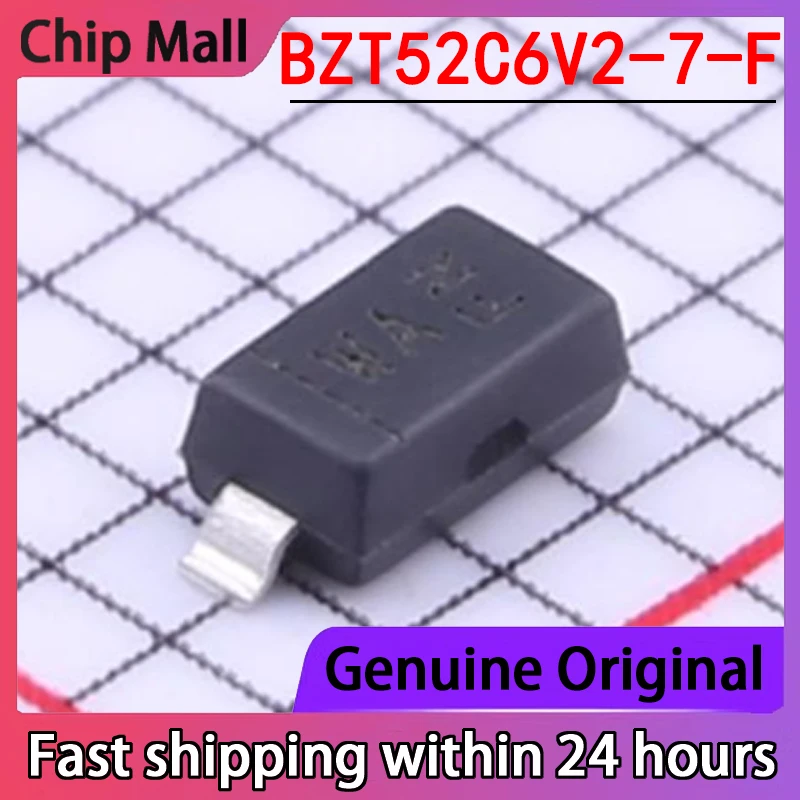 100PCS Brand New Original BZT52C6V2-7-F Packaged SOD123 Voltage Regulator Diode Genuine in Stock