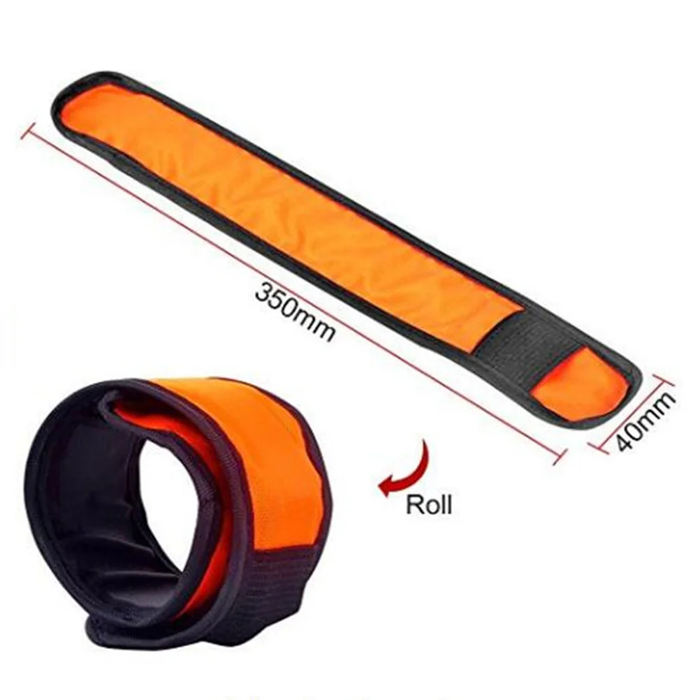 

4Pcs Glow LED Wristbands Snap Bracelets Soft Skin Friendly for Night Running Outdoor Cycling Gift Party (Green Orange Pink
