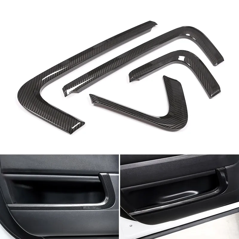 

Carbon Fiber Grain For Land Rover Range Rover Sport 2014 - 2018 2019 Car Accessories Interior Door Slot Panel Strip Sticker Trim
