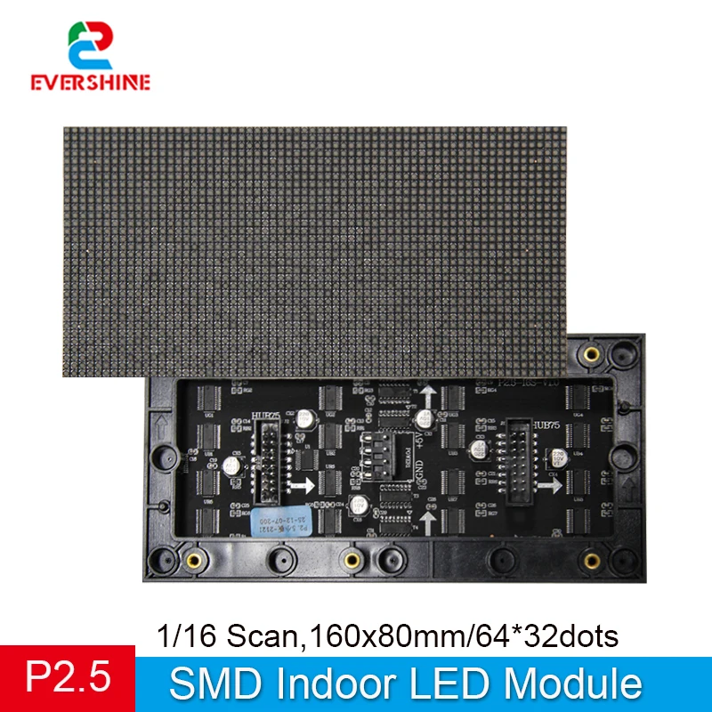 LED P2.5 160*80mm Indoor 64*32 Pixel Full Color Module Matrix RGB HUB75 Interface Display TV Panel Video Screen Aliexpress Onlin