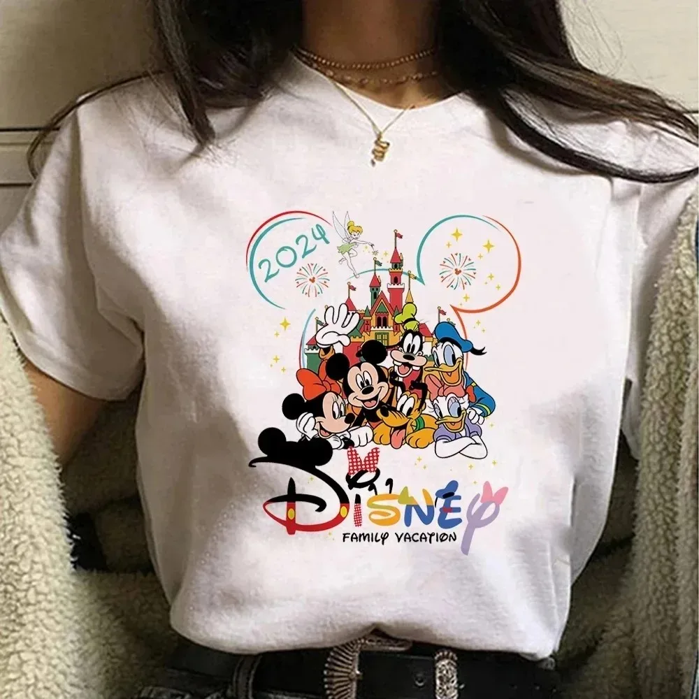 Disney Trip Family Matching T-shirt Mickey Minnie Boys Girls Short Sleeve T-shirt Top Fashion Classic Disney Vacation Clothing