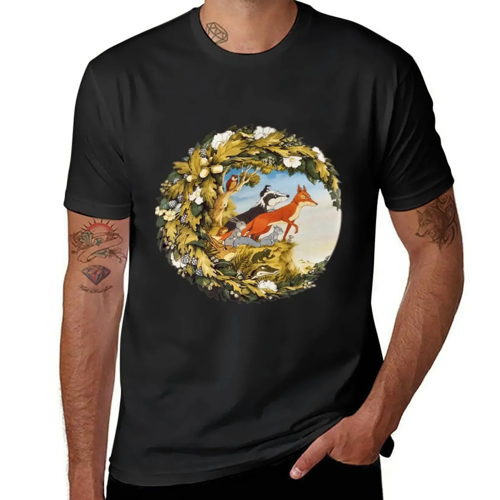 

Animals Of Farthing Wood Classic Design Classic . T-Shirt customs vintage graphic tee sublime oversized mens vintage t shirts