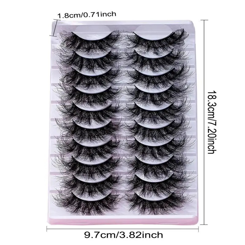 10 أزواج من الرموش الصناعية الرقيقة 8D رموش صناعية طويلة وسميكة، مما يخلق مظهرًا مثيرًا وساحرًا #6