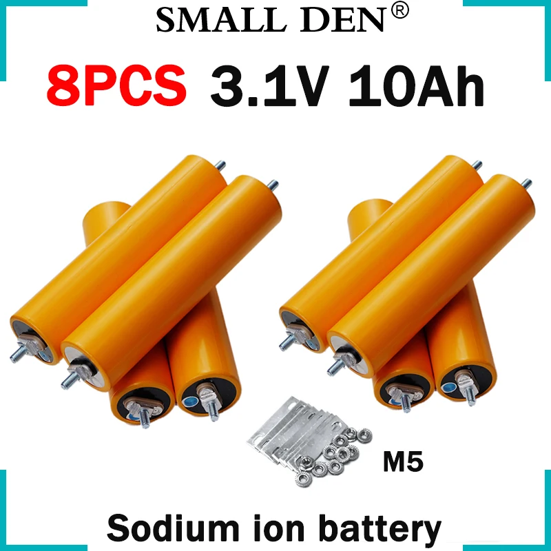 

8PCS 3.1V 10Ah Sodium ion battery 20C Discharge Grade A Cells DIY 12v 24v E-car RV Motorcycle motor refit Inverter Power tools