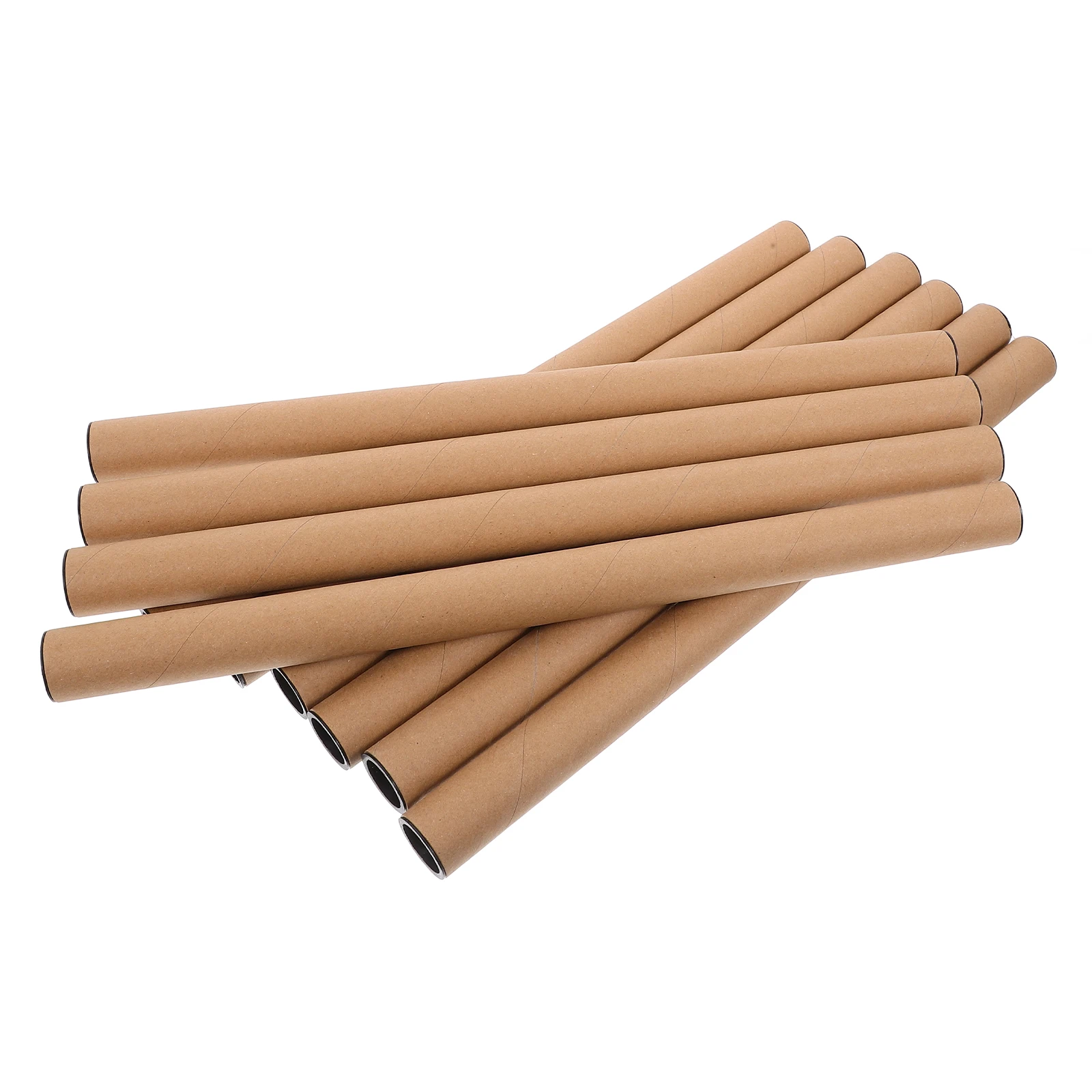 

10 Pcs Kraft Paper Mailing Tubes 2 5cm x 40cm Poster Storage Artwork Transport Drawing Cases Packaging Supplies