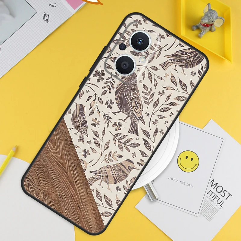 Boho Botanical Leaf Cow Cactus For OPPO Reno 4 5 6 7 8 Lite 10 Pro Reno 8T 4Z 5Z OPPO Find X3 Lite X2 Neo X6 X5 Pro Case