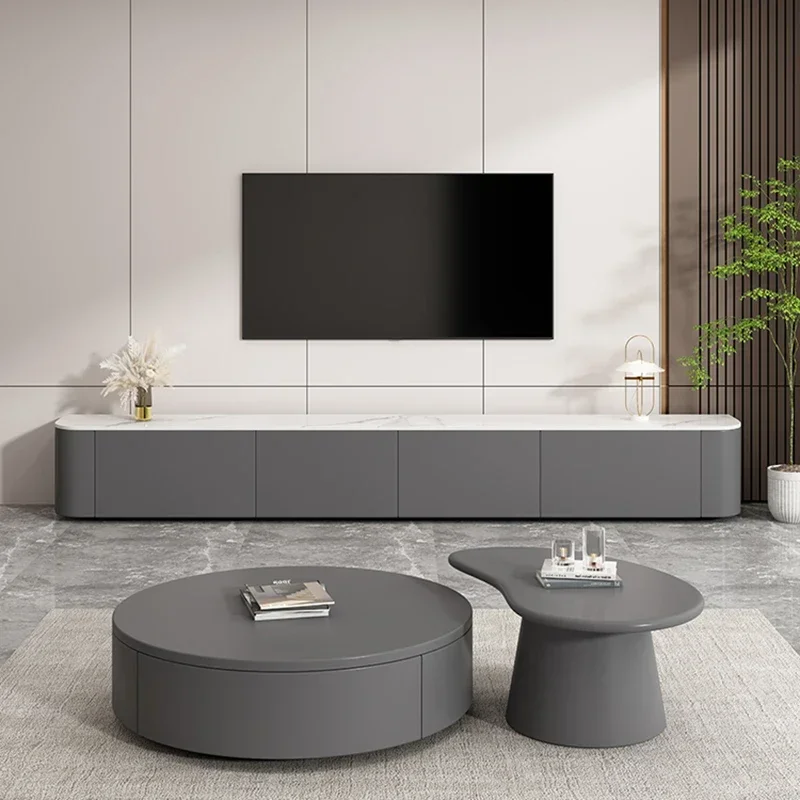 فتاة حامل تلفاز خزائن غرفة المعيشة الفاخرة جدار وحدة التحكم الجدول الأبيض الركيزة الزينة الايداع Meubles أثاث التلفزيون