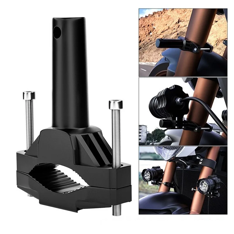 

Universal Motorcycle Headlight Bracket Modified Bumper Headlight Bracket Spotlight Extension Pole Frame Moto Parts Accessories