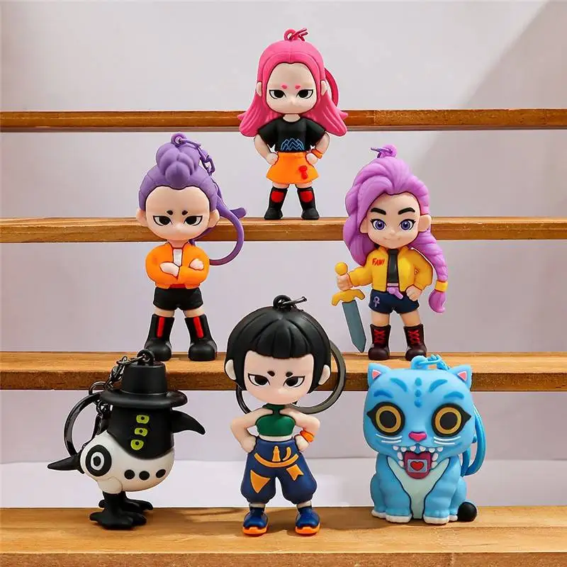 

High-Quality Dreamcatcher K-POP 3D Figure Keychain - Demon Hunters Bag Charm, Cute Collectible Doll, Fan Accessory