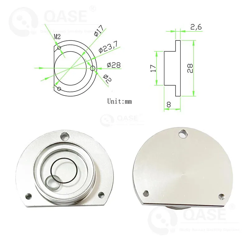 

QASE Level Parts Semicircular Spirit Level Bubble Leveling Components Repairing Accessories for TJOP FOIF Lei Top Ect 1PCS