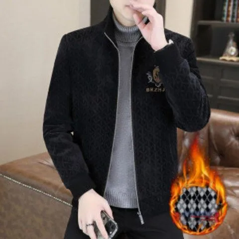 

Новое мужское зимнее утепленное шерстяное пальто 2025 года с флисовой подкладкой, в корейском стиле, приталенное, с воротником, из тонкого полиуретана, Cleanfit Sle