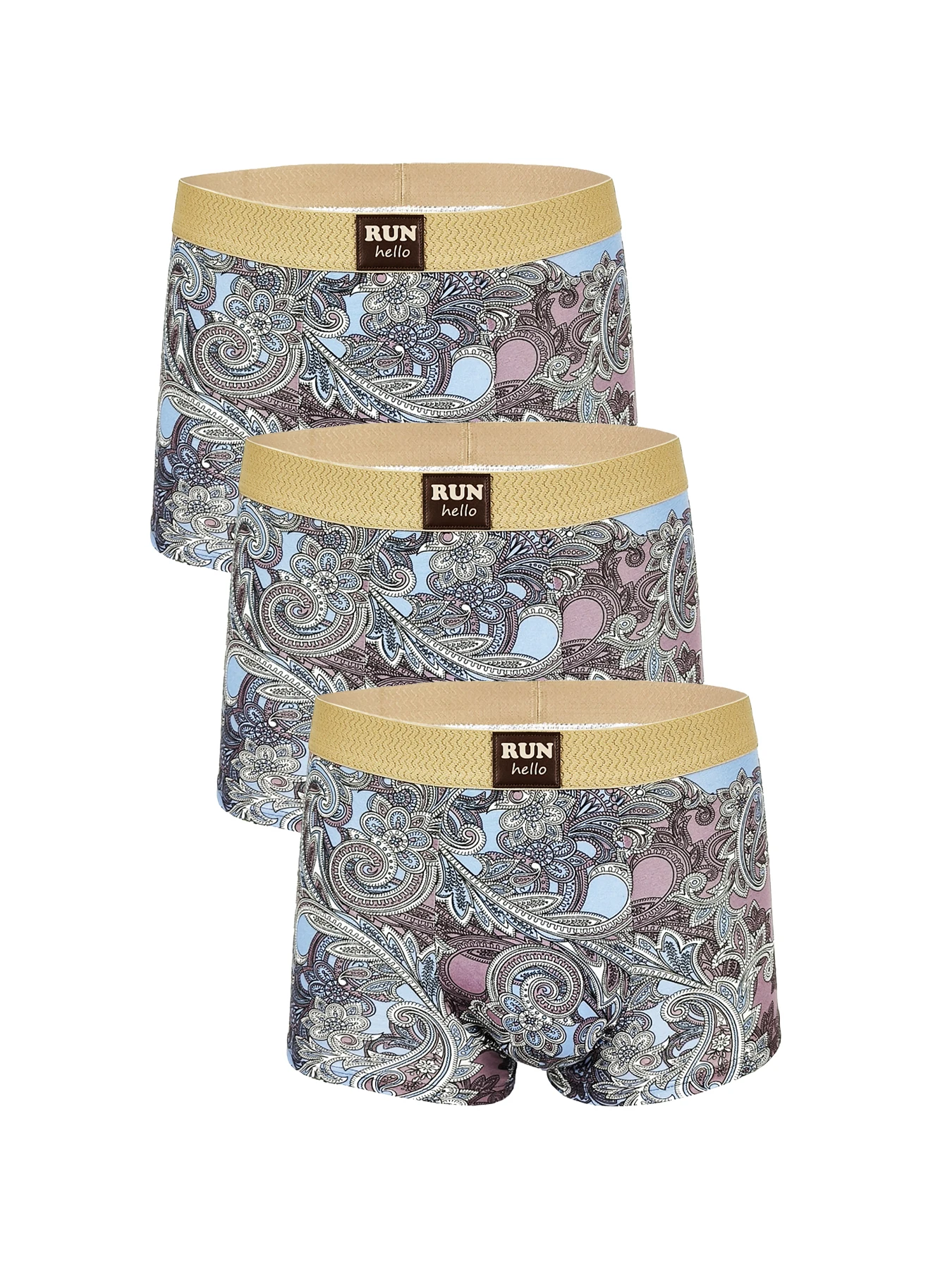 

Мужское нижнее белье с принтом из 3 предметов: модные и модные всесезонные мужские трусы