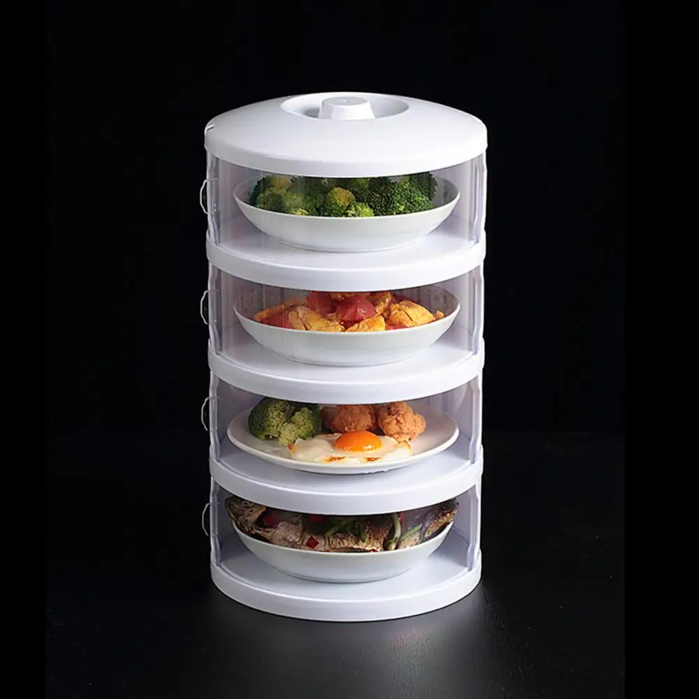 Kitchen Storage Solution Stackable Insulated Food Box Cover for Outdoor Dining Table Multi-layer Dust-proof Container for Bbq